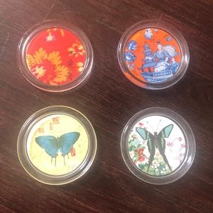 Fringe glass coaster (set of four)